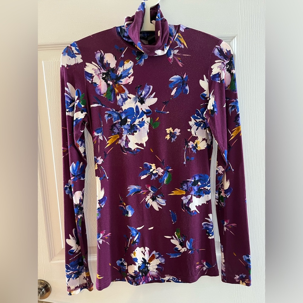 SMYTHE floral turtleneck